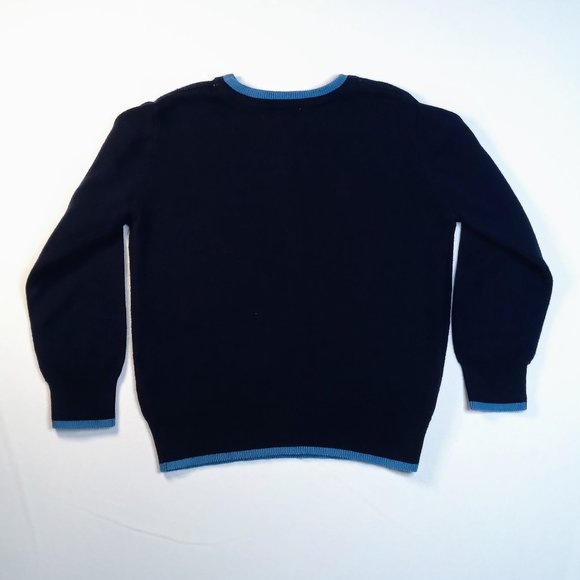 Joe Fresh Navy Pullover Knit Sweater with Dog Feature Size: Toddler 2 - Picture 2 of 5